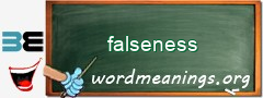 WordMeaning blackboard for falseness